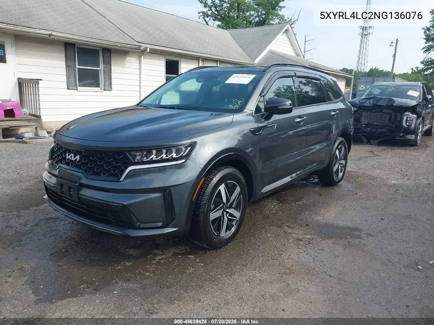 2022 Kia Sorento S VIN: 5XYRL4LC2NG136076 Lot: 45639428