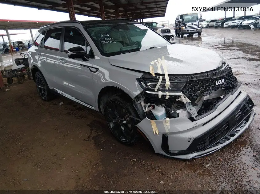 2022 Kia Sorento Sx Prestige VIN: 5XYRK4LF0NG134856 Lot: 45664258