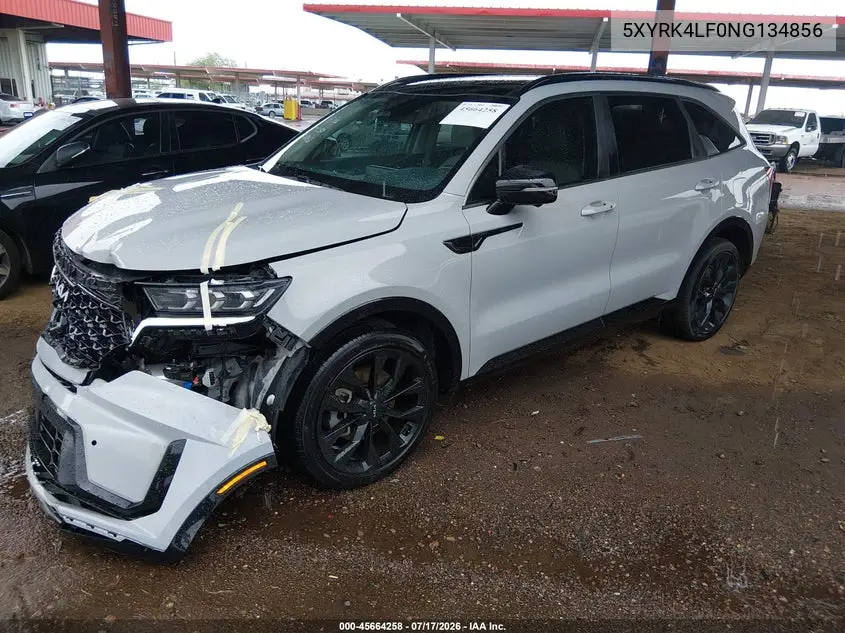2022 Kia Sorento Sx Prestige VIN: 5XYRK4LF0NG134856 Lot: 45664258