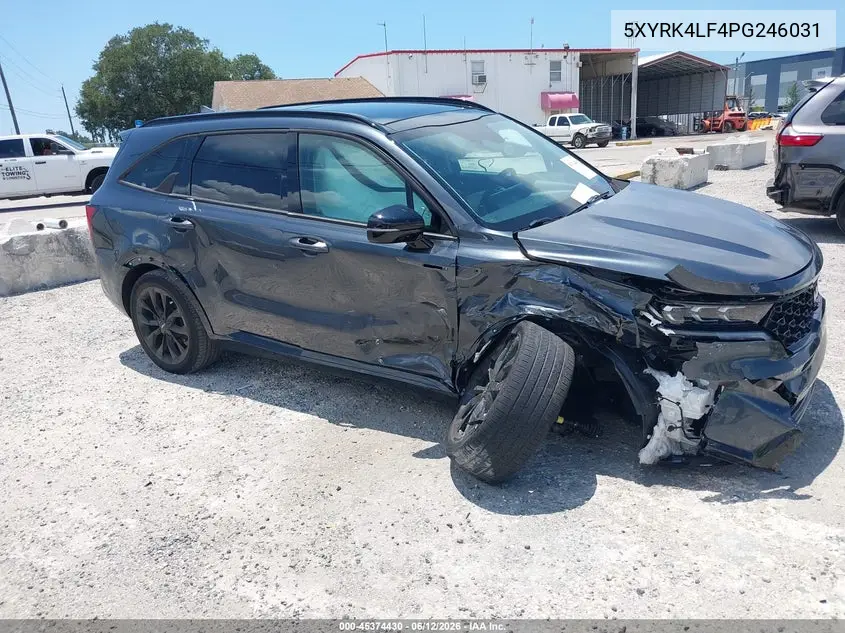 2023 Kia Sorento Sx VIN: 5XYRK4LF4PG246031 Lot: 45374430
