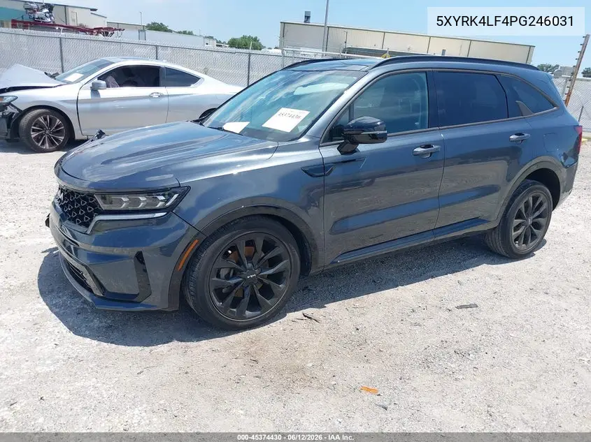 2023 Kia Sorento Sx VIN: 5XYRK4LF4PG246031 Lot: 45374430
