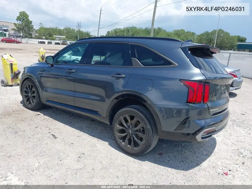 2023 Kia Sorento Sx VIN: 5XYRK4LF4PG246031 Lot: 45374430