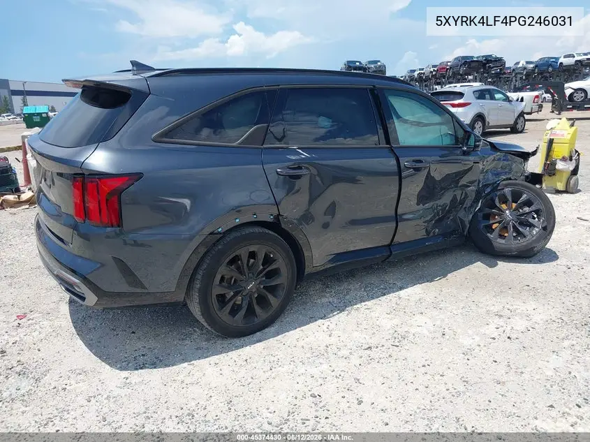 2023 Kia Sorento Sx VIN: 5XYRK4LF4PG246031 Lot: 45374430