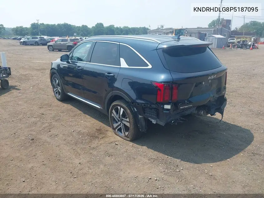 2023 Kia Sorento Hybrid Ex VIN: KNDRHDLG8P5187095 Lot: 45583807