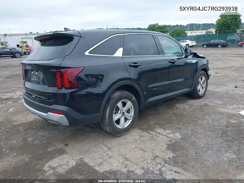 2024 Kia Sorento Lx VIN: 5XYRG4JC7RG293938 Lot: 45565430