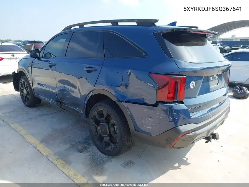 2025 Kia Sorento X-Line Sx Prestige VIN: 5XYRKDJF6SG367641 Lot: 45397003
