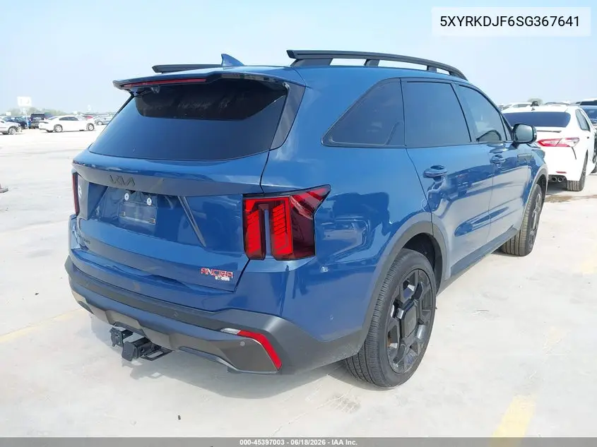 2025 Kia Sorento X-Line Sx Prestige VIN: 5XYRKDJF6SG367641 Lot: 45397003