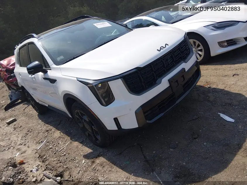 2025 Kia Sorento X-Line Sx Prestige VIN: 5XYRKDJF9SG402883 Lot: 45580013