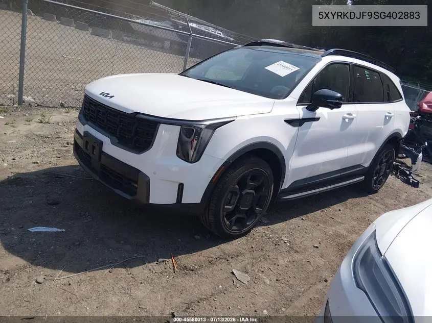 2025 Kia Sorento X-Line Sx Prestige VIN: 5XYRKDJF9SG402883 Lot: 45580013