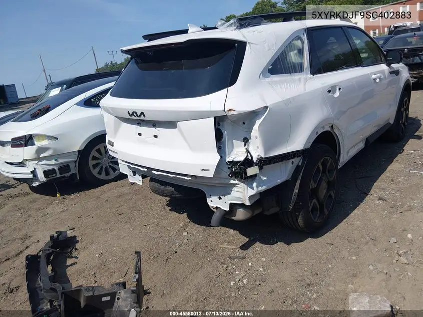 2025 Kia Sorento X-Line Sx Prestige VIN: 5XYRKDJF9SG402883 Lot: 45580013