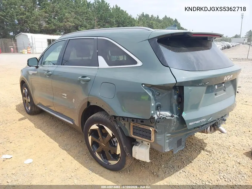 2025 Kia Sorento Hybrid Sx Prestige VIN: KNDRKDJGXS5362718 Lot: 45614465