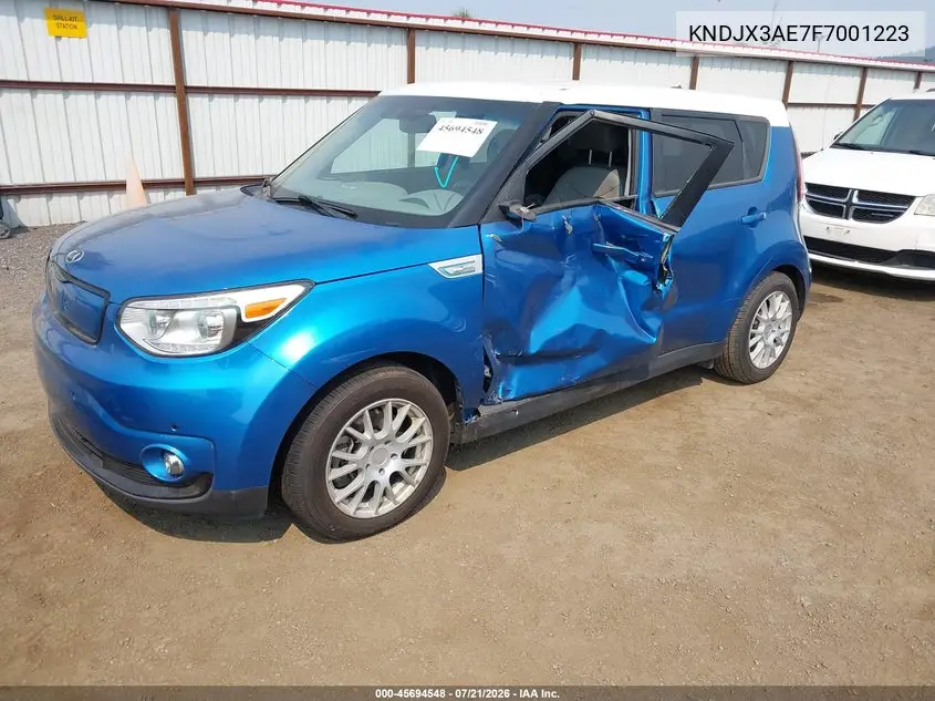 2015 Kia Soul Ev + VIN: KNDJX3AE7F7001223 Lot: 45694548