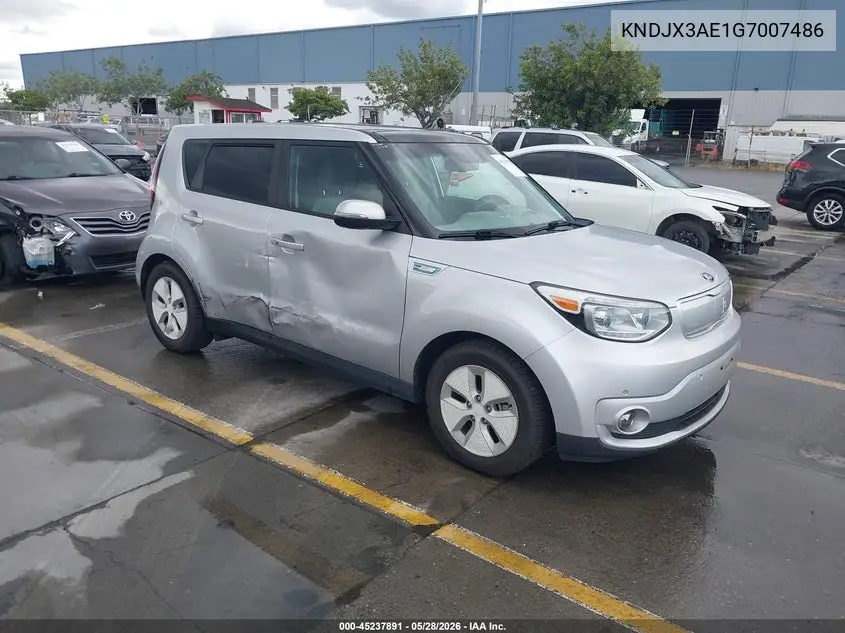 2016 Kia Soul Ev + VIN: KNDJX3AE1G7007486 Lot: 45237891
