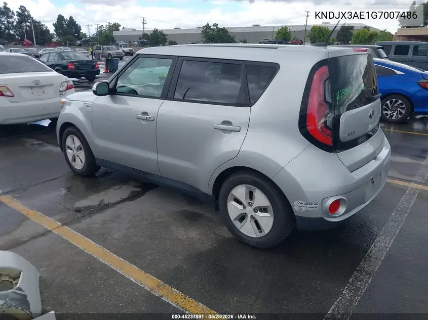 2016 Kia Soul Ev + VIN: KNDJX3AE1G7007486 Lot: 45237891