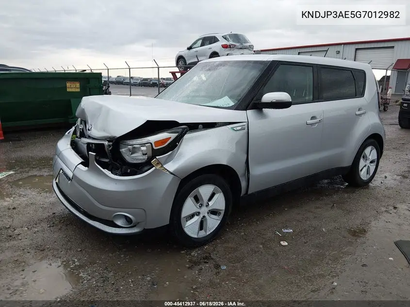 2016 Kia Soul Ev VIN: KNDJP3AE5G7012982 Lot: 45412937
