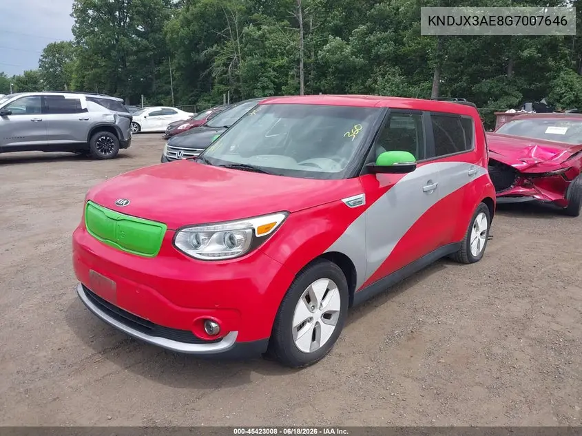 2016 Kia Soul Ev + VIN: KNDJX3AE8G7007646 Lot: 45423008