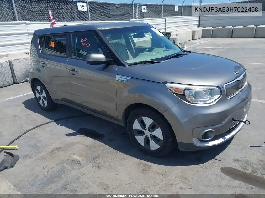 2017 Kia Soul Ev Eve VIN: KNDJP3AE3H7022458 Lot: 45289887