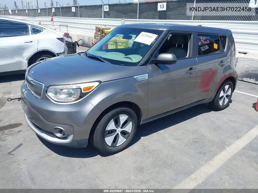 2017 Kia Soul Ev Eve VIN: KNDJP3AE3H7022458 Lot: 45289887