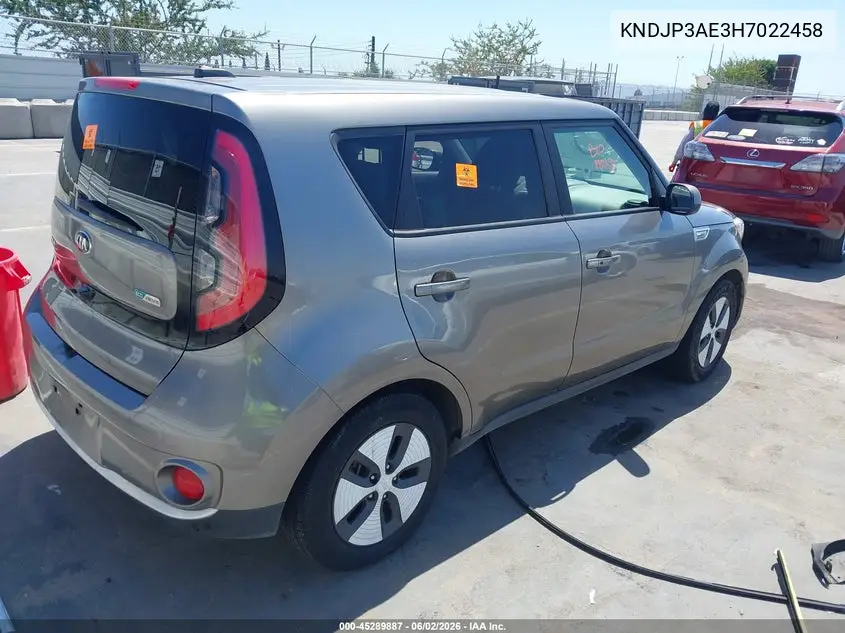 2017 Kia Soul Ev Eve VIN: KNDJP3AE3H7022458 Lot: 45289887