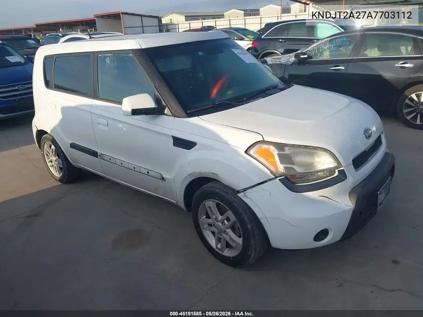 2010 Kia Soul + VIN: KNDJT2A27A7703112 Lot: 45191585