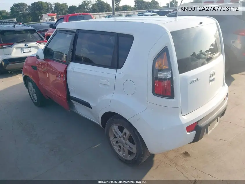 2010 Kia Soul + VIN: KNDJT2A27A7703112 Lot: 45191585