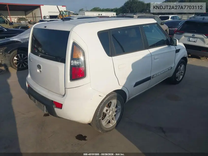 2010 Kia Soul + VIN: KNDJT2A27A7703112 Lot: 45191585