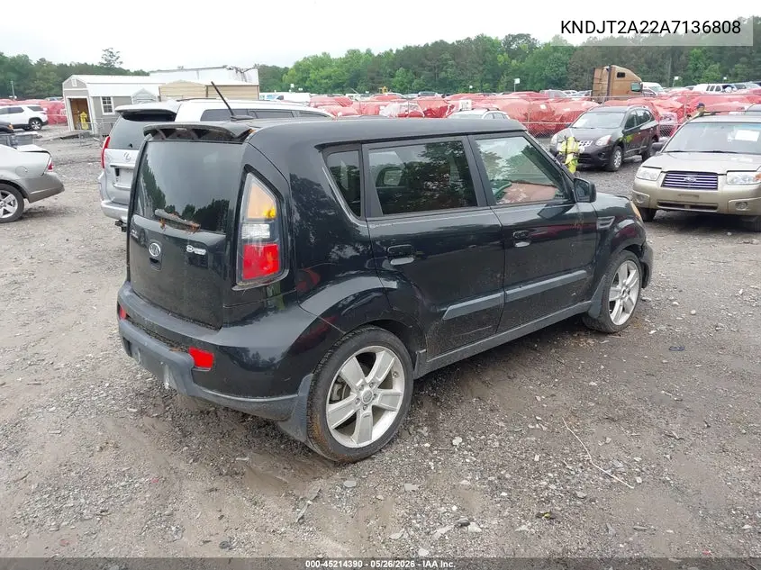 2010 Kia Soul Sport VIN: KNDJT2A22A7136808 Lot: 45214390
