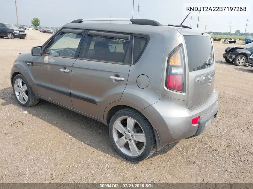 2011 Kia Soul +/!/Sport VIN: KNDJT2A22B7197268 Lot: 30094742