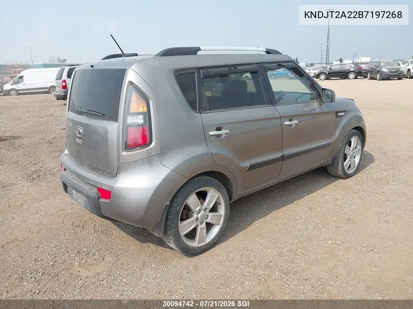 2011 Kia Soul +/!/Sport VIN: KNDJT2A22B7197268 Lot: 30094742