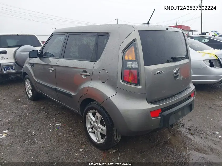 2011 Kia Soul + VIN: KNDJT2A25B7302224 Lot: 45244132