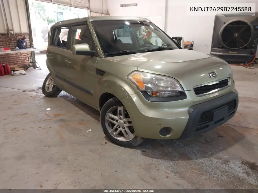 2011 Kia Soul + VIN: KNDJT2A29B7245588 Lot: 45514927