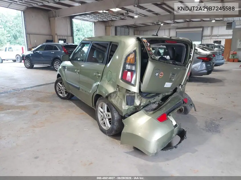 2011 Kia Soul + VIN: KNDJT2A29B7245588 Lot: 45514927
