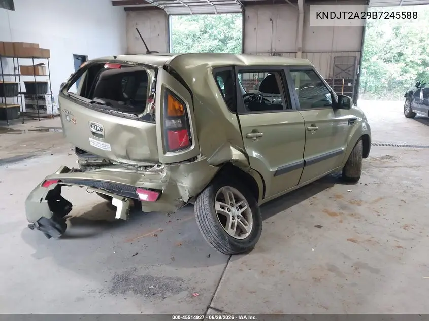 2011 Kia Soul + VIN: KNDJT2A29B7245588 Lot: 45514927