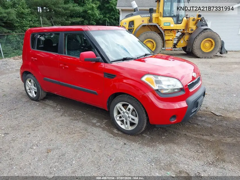 2011 Kia Soul + VIN: KNDJT2A21B7331994 Lot: 45570154