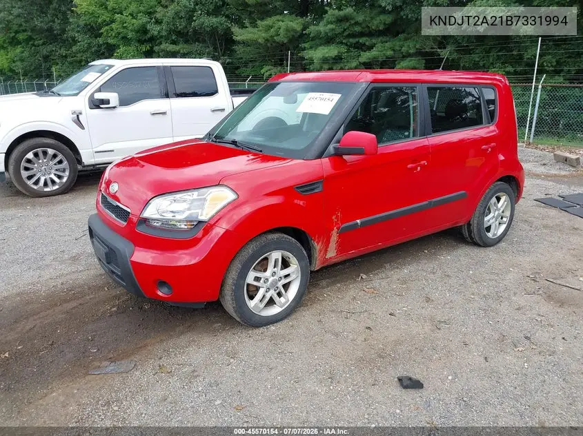 2011 Kia Soul + VIN: KNDJT2A21B7331994 Lot: 45570154