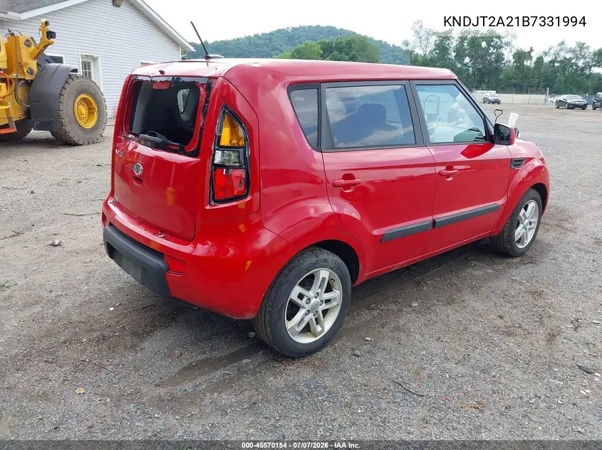 2011 Kia Soul + VIN: KNDJT2A21B7331994 Lot: 45570154