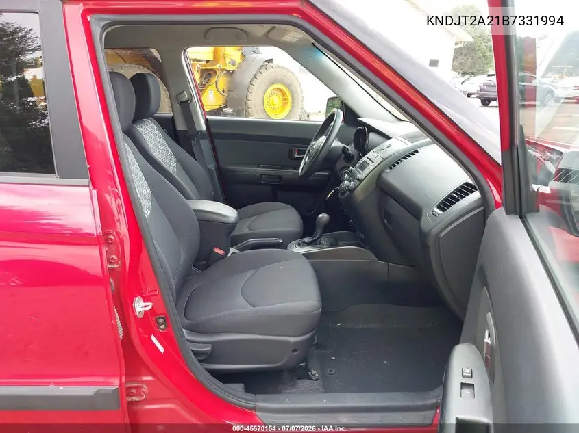 2011 Kia Soul + VIN: KNDJT2A21B7331994 Lot: 45570154
