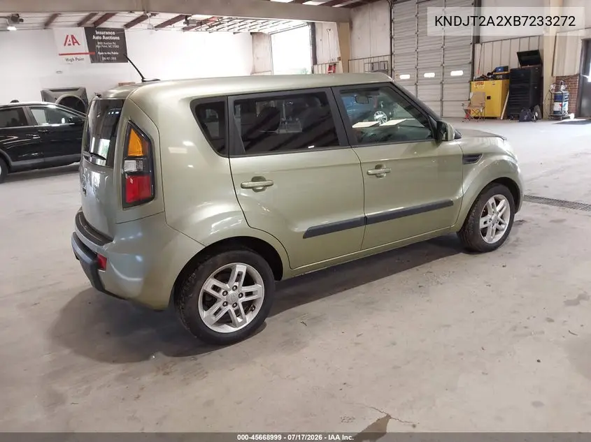 2011 Kia Soul + VIN: KNDJT2A2XB7233272 Lot: 45668999