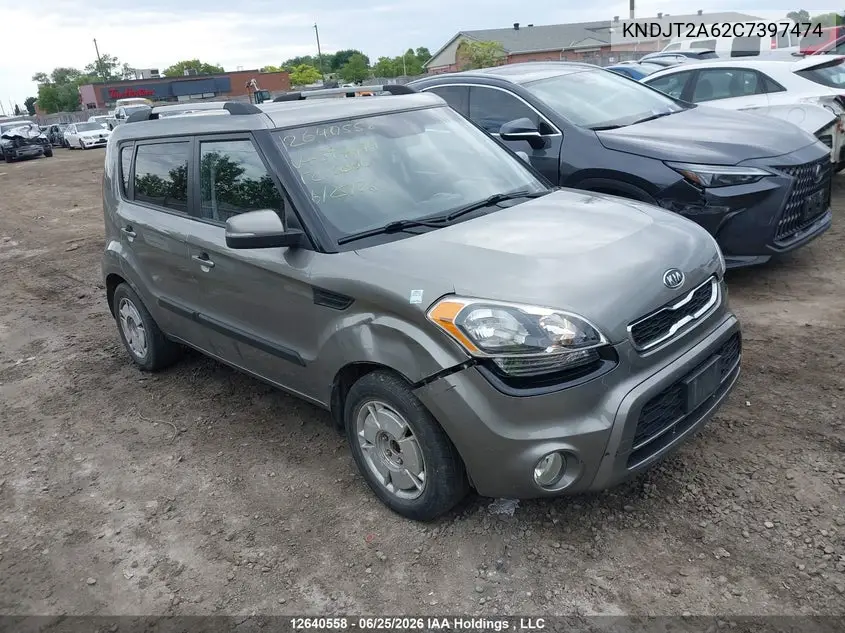 2012 Kia Soul VIN: KNDJT2A62C7397474 Lot: 12640558