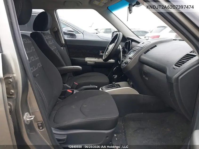 2012 Kia Soul VIN: KNDJT2A62C7397474 Lot: 12640558