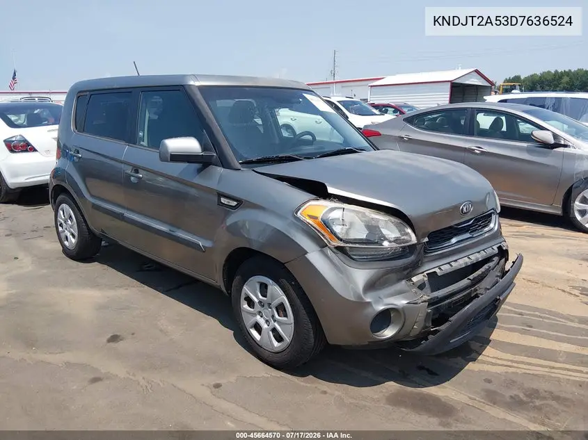 2013 Kia Soul VIN: KNDJT2A53D7636524 Lot: 45664570