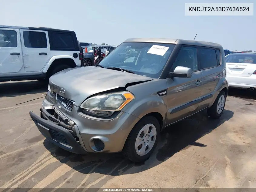 2013 Kia Soul VIN: KNDJT2A53D7636524 Lot: 45664570