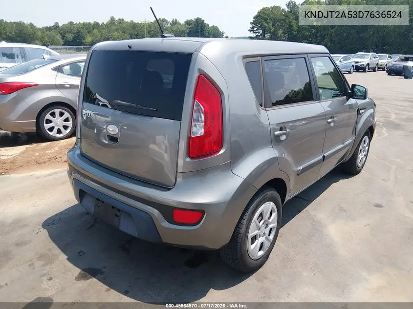 2013 Kia Soul VIN: KNDJT2A53D7636524 Lot: 45664570
