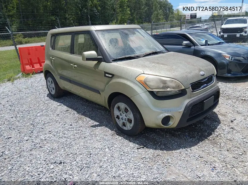2013 Kia Soul VIN: KNDJT2A58D7584517 Lot: 45664628