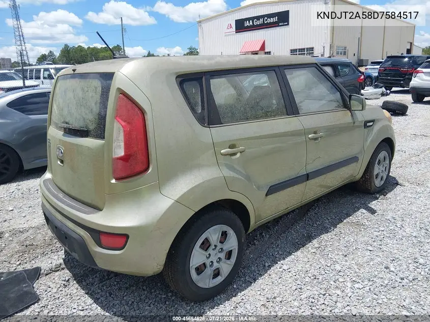 2013 Kia Soul VIN: KNDJT2A58D7584517 Lot: 45664628