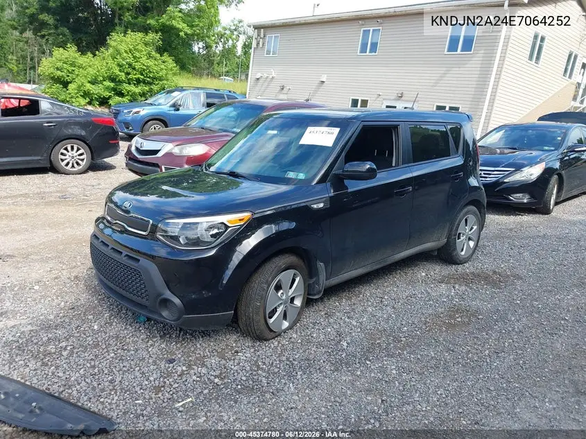 2014 Kia Soul VIN: KNDJN2A24E7064252 Lot: 45374780