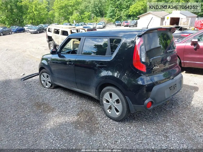 2014 Kia Soul VIN: KNDJN2A24E7064252 Lot: 45374780