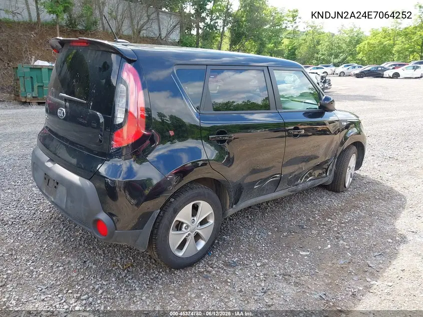 2014 Kia Soul VIN: KNDJN2A24E7064252 Lot: 45374780