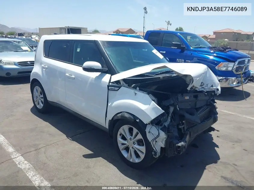 2014 Kia Soul + VIN: KNDJP3A58E7746089 Lot: 45608411