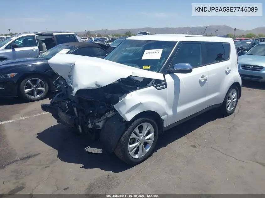 2014 Kia Soul + VIN: KNDJP3A58E7746089 Lot: 45608411